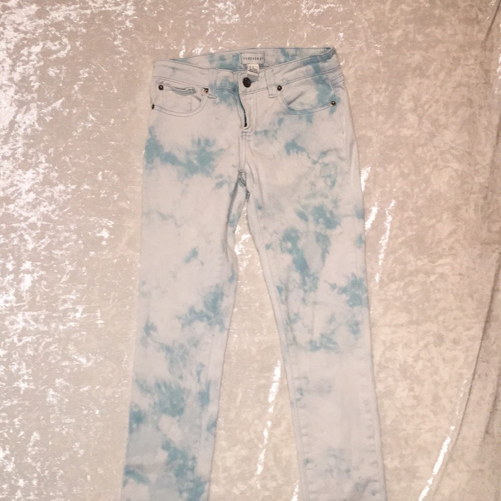 Acid Wash Light Blue Jeans